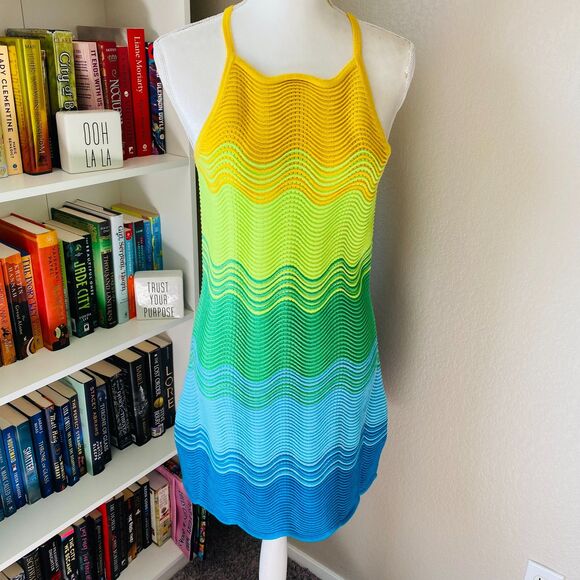 TORN by Ronny Kobo Scuffed Lemon Hope Knit Mini Dress Size M - Picture 3 of 10